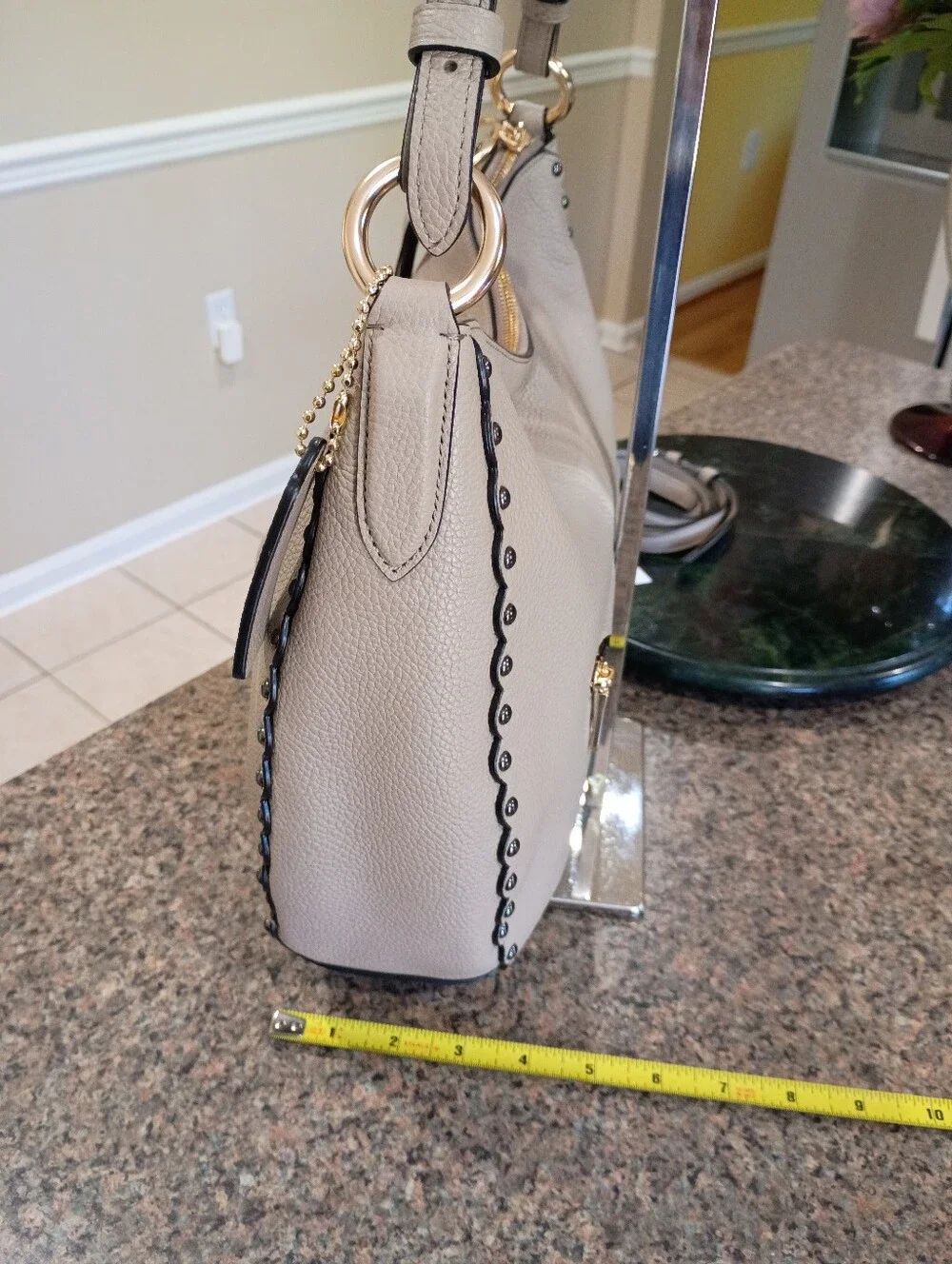 NWT Coach Sutton Hobo Scallop Rivets